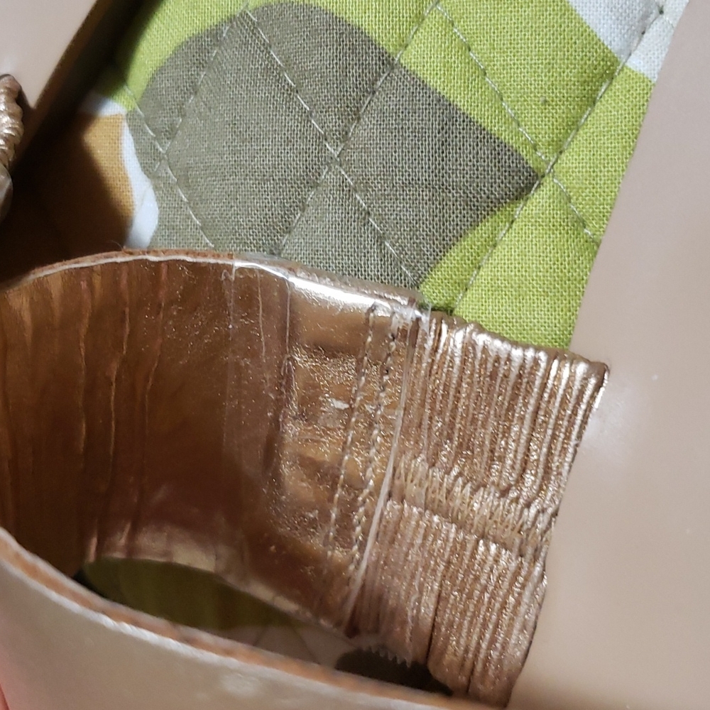 Lulus CAYLEE LEATHER SANDAL ROSE GOLD SLIDE - Picture 10 of 11